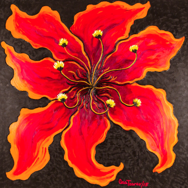 Picture of red flower by Ana Tavarez